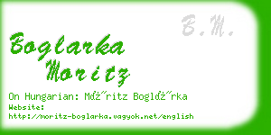 boglarka moritz business card